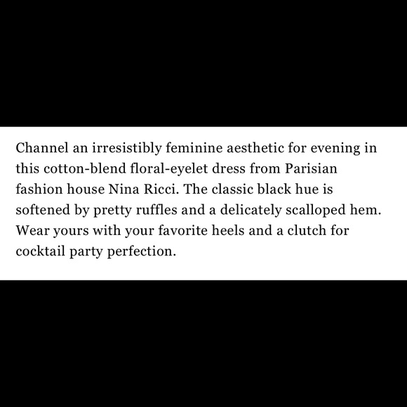 Nina Ricci Eyelet A-line Lace Ruffle Mini Dress - Picture 9 of 9